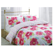 Painterly Rose Print Duvet Set Kingsize,