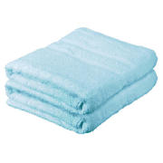 Pair Of Bath Sheets, Aqua