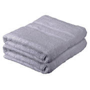 Pair Of Bath Sheets, Silver