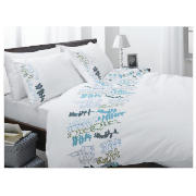 Petri Embroidered Duvet Set Kingsize, White