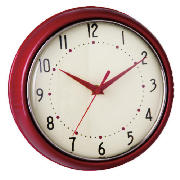 Retro Red Clock