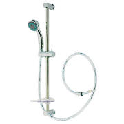 shower riser rail and accessory set - chrome