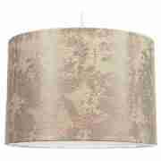 silver foil faux suede drum shade