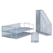 Silver Mesh Desk Accessories