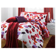 Splash Garden Print Duvet Set Kingsize, Red