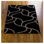 Squiggle Rug Black & Cream 120x170cm