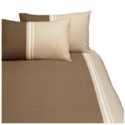 Stripe Double Duvet Set, Taupe