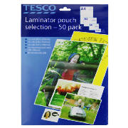 tesco Value Laminator Pouch Selection 50Pk