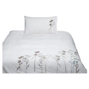 Wild Flowers Embroidered Duvet Set Single,