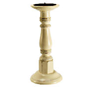 Wood Pillar Candle Stick Ivory