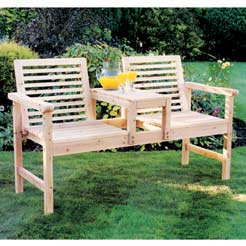 Tesco Wooden Loveseat