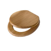 wooden toilet seat - Beech effect