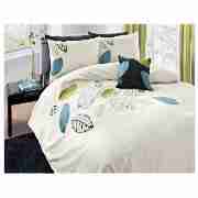 Zeti Applique Double Duvet Set, Ivory