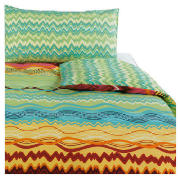 Zig Zag Print Duvet Set Single,