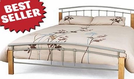 Tetras New Tetras Metal Bed Frame 4FT6 Double Silver