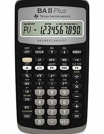 Texas Instruments BAIIPlus Financial Calculator, 10-Digit LCD