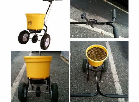 Texas Spreader for spreading salt, seed, fertilizer or gravel