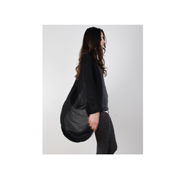 Textile Junkie Black U Cardigan - SEEN ON MEGAN