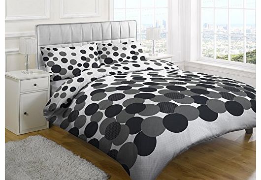 Bubble King Printed Duvet Set Cover, Black