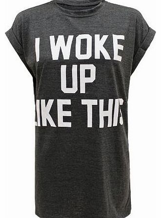 I WOKE UP LIKE THIS FASHION T-SHIRT CELEBRITY FLAWLESS WOMENS TUMBLR SWAG TOP