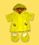 YELLOW RAIN COAT FITS 15 INCH BUILD A BEAR FACTORY