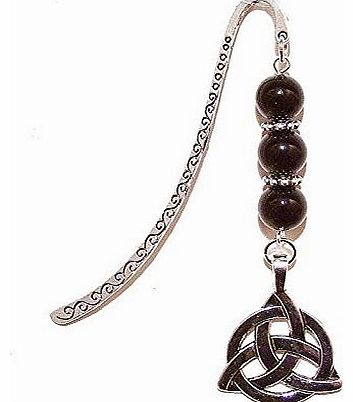 Tibetan Silver Celtic Bookmark w/ Black Onyx