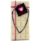 The Chocolate Alchemist White Chocolate with Raspberry Organic Heart Bar