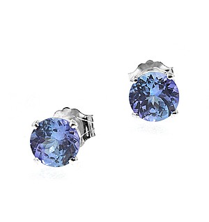 1 CARAT AA TANZANITE STERLING SILVER EARRINGS