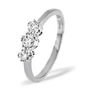 18KW DIAMOND RING 0.33CT H/SI