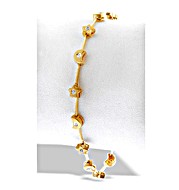 9K Gold Moon and Star Diamond Bracelet (0.15ct)