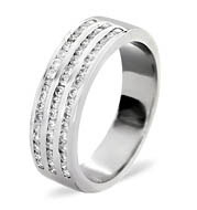 AMY 18KW DIAMOND HALF ETERNITY RING 1.00CT H/SI