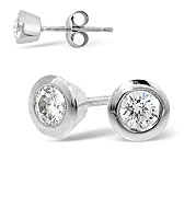 EMILY PLATINUM DIAMOND STUD EARRINGS 0.30CT G/VS