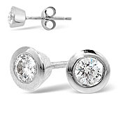 EMILY PLATINUM DIAMOND STUD EARRINGS 0.50CT G/VS