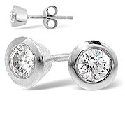 EMILY PLATINUM DIAMOND STUD EARRINGS 1.00CT H/SI