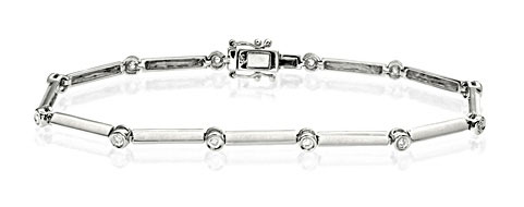 Everyday Bracelet 0.20CT Diamond 9K White Gold