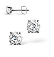 F-G/Vs Stud Earrings 0.30CT Diamond 18KW