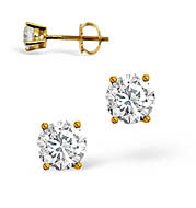 F-G/Vs Stud Earrings 0.30CT Diamond 18KY