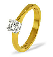 LAUREN 18KY DIAMOND SOLITAIRE RING 0.50CT PK