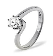 LEAH PLATINUM DIAMOND SOLITAIRE RING 0.50CT H/SI