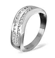 LUCY TWIST 18KW DIAMOND HALF ETERNITY RING 0.50CT H/SI