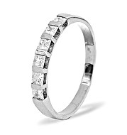 OLIVIA PLATINUM DIAMOND HALF ETERNITY RING 0.50CT G/VS