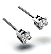 OLIVIA PLATINUM DIAMOND STUD EARRINGS 0.50CT G/VS