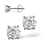 PLATINUM DIAMOND STUD EARRINGS 0.50CT G/VS