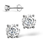 PLATINUM DIAMOND STUD EARRINGS 0.66CT G/VS