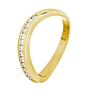 RAE TWIST 18KY DIAMOND HALF ETERNITY RING 0.50CT G/VS