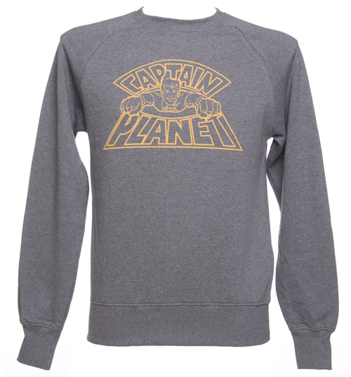 Mens Captain Planet Logo Raglan Sweatshirt