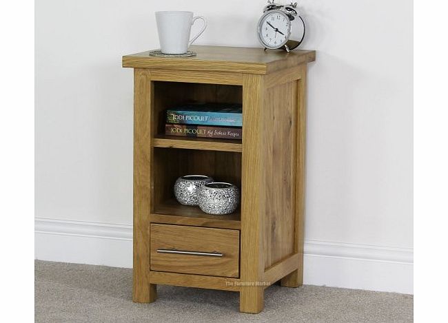 London Solid Oak 1 Drawer Lamp Table