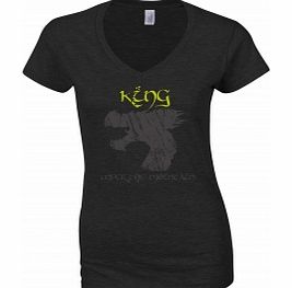 Hobbit King Smaug Black Womens T-Shirt