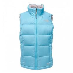 North Face Girls Nuptse Vest - Turquoise Blue