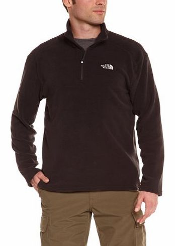 Mens 100 Glacier 1/4 Zip Pullover Fleece - TNF Black, Medium